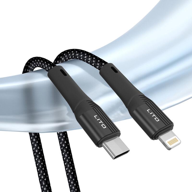 Cablu date Fast Charging Type-C la Lightning Lito, 60W, 1m, LD14