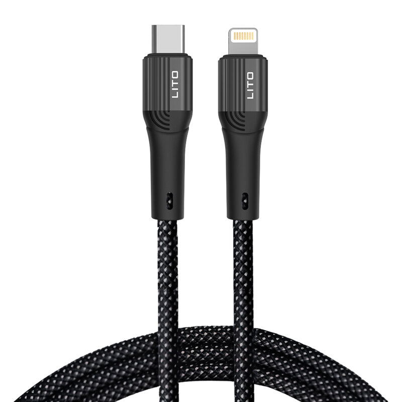 Cablu date Fast Charging Type-C la Lightning Lito, 60W, 1m, LD14