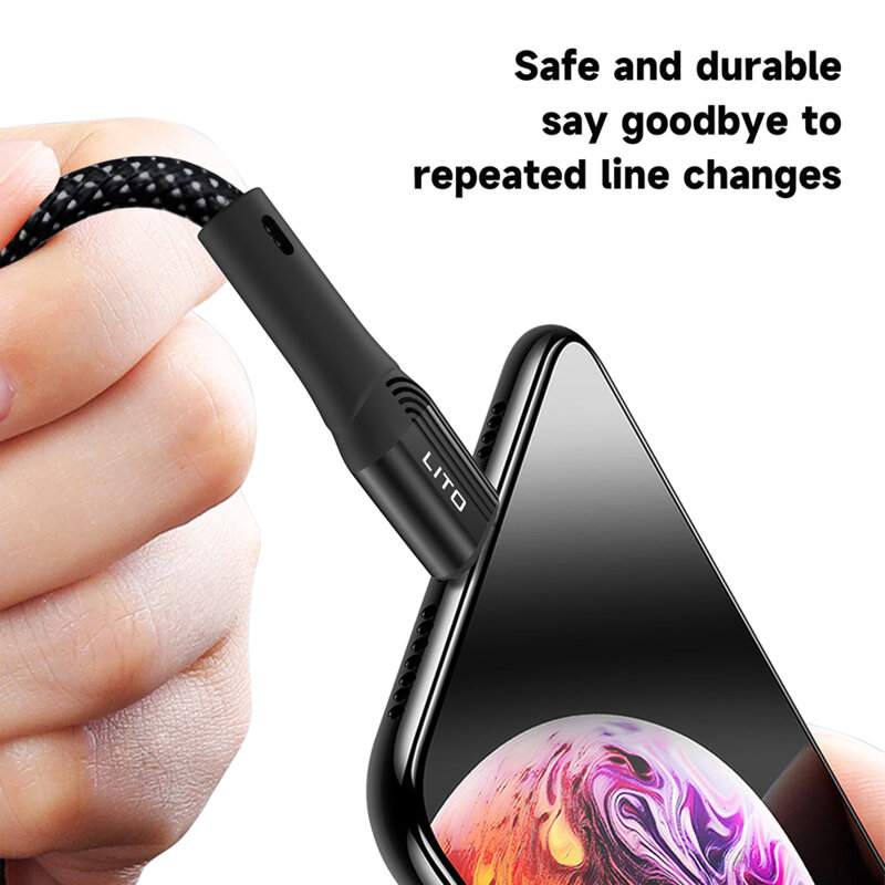 Cablu date Fast Charging USB la Type-C Lito, 60W, 1m, LD14