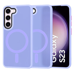 Husa Samsung Galaxy S23 Techsuit HaloFrost MagSafe Series, mov deschis