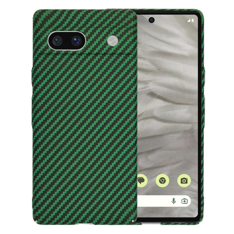Husa Google Pixel 7a Techsuit Carbonite FiberShell, verde