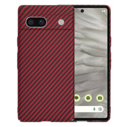 Husa Google Pixel 7a Techsuit Carbonite FiberShell, rosu