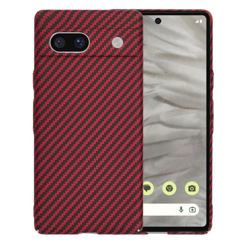 Husa Google Pixel 7a Techsuit Carbonite FiberShell, rosu