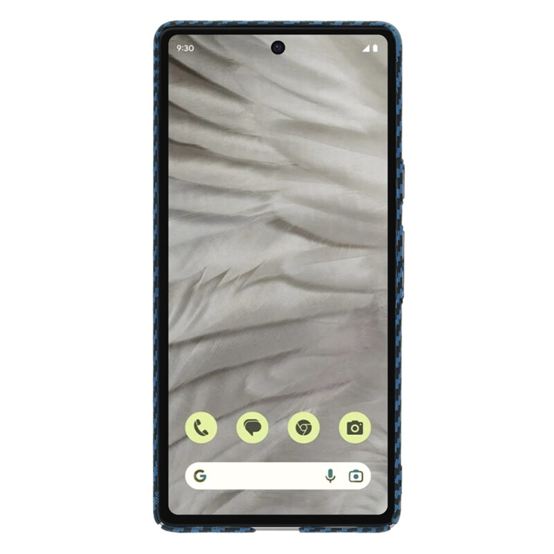 Husa Google Pixel 7a Techsuit Carbonite FiberShell, cyan