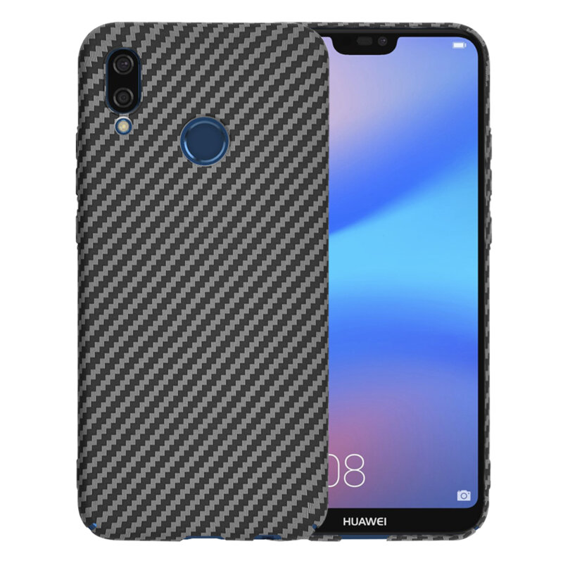 Husa Huawei P20 Lite Techsuit Carbonite FiberShell, negru