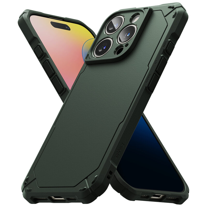 Husa iPhone 16 Pro Max Ringke Rugged Gear, verde