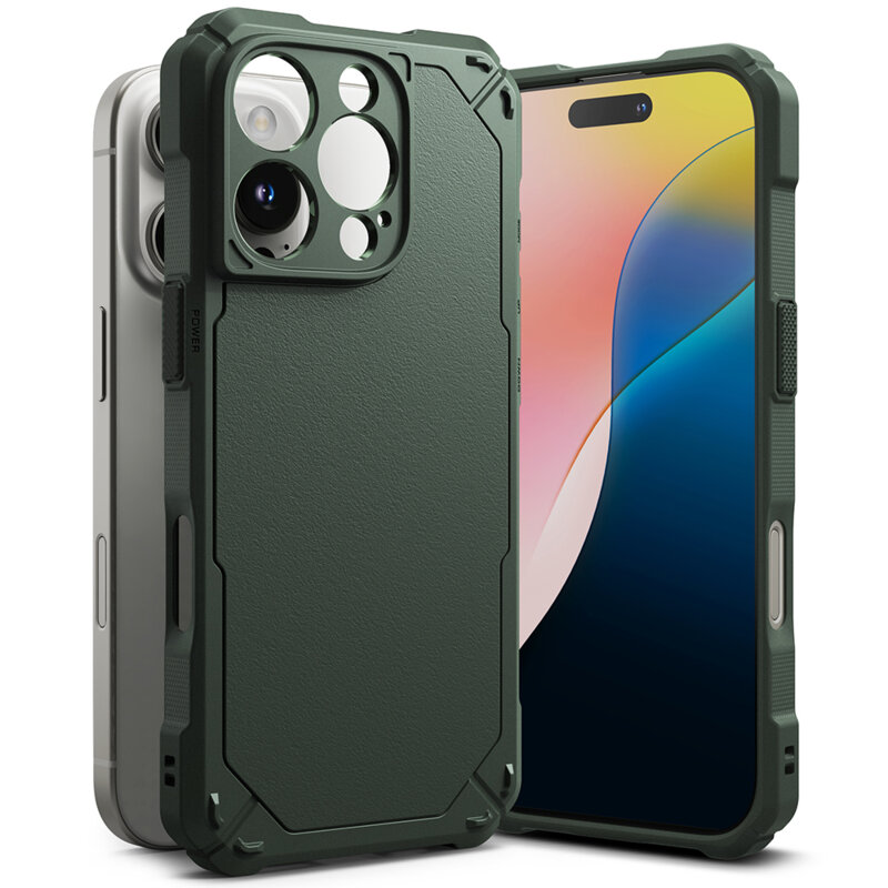 Husa iPhone 16 Pro Max Ringke Rugged Gear, verde