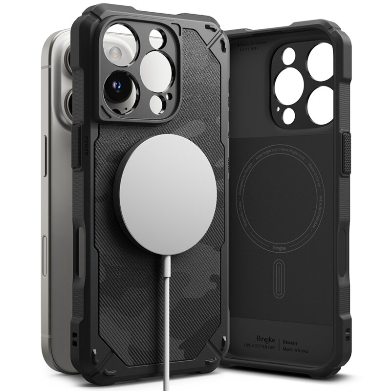 Husa iPhone 16 Pro Max Ringke Rugged Gear MagSafe, camuflaj