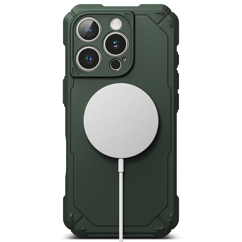 Husa iPhone 16 Pro Max Ringke Rugged Gear MagSafe, verde