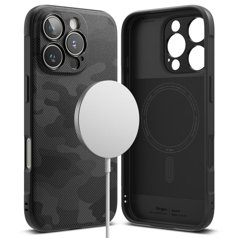 Husa iPhone 16 Pro Max Ringke Onyx MagSafe, camuflaj
