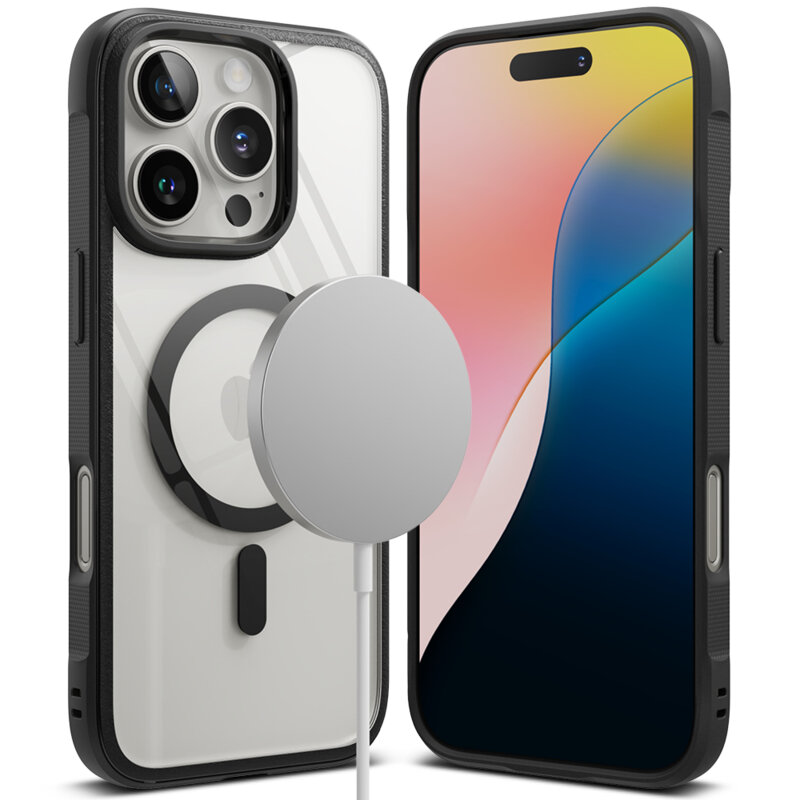 Husa iPhone 16 Pro Max Ringke Fusion Bold MagSafe, negru