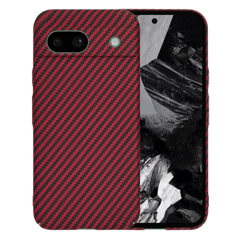 Husa Google Pixel 8a Techsuit Carbonite FiberShell, rosu