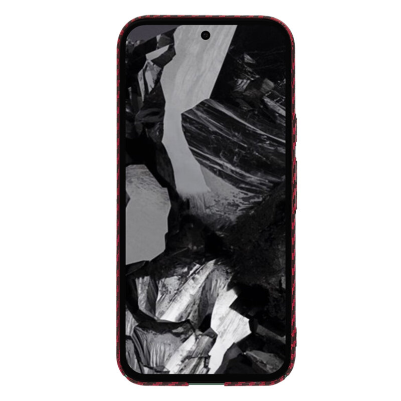 Husa Google Pixel 8a Techsuit Carbonite FiberShell, rosu