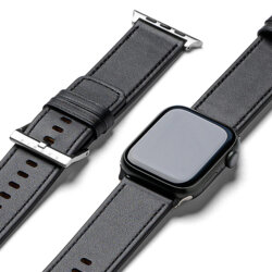 Curea Apple Watch 10 46mm Ringke Leather One Basic Bold, Black
