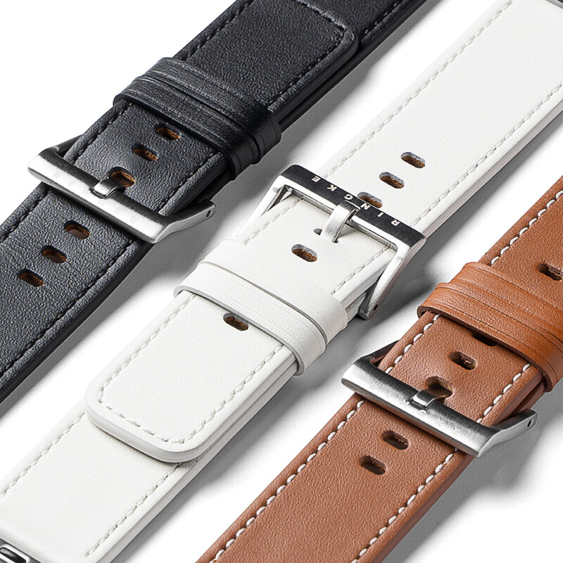 Curea Apple Watch 10 46mm Ringke Leather One Basic Bold, Black