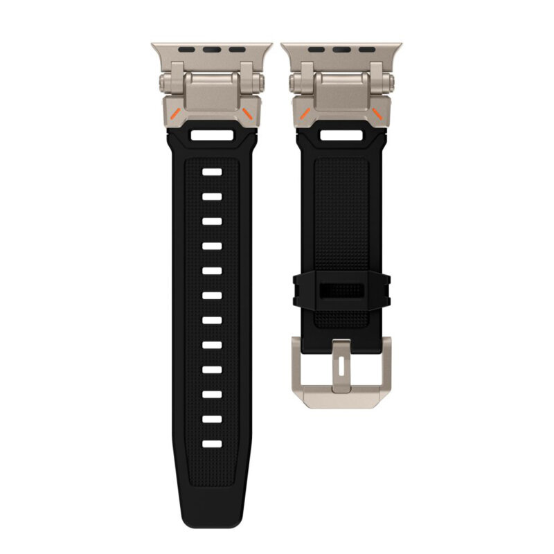 Curea Apple Watch 10 46mm Techsuit, negru aramid, W064
