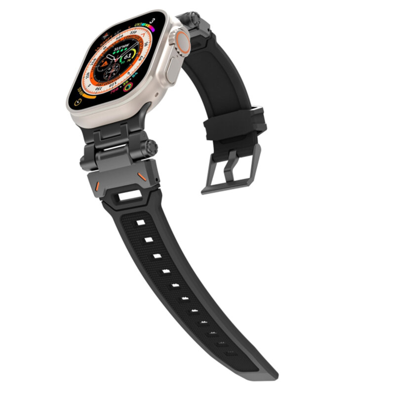 Curea Apple Watch 10 46mm Techsuit, negru, W064