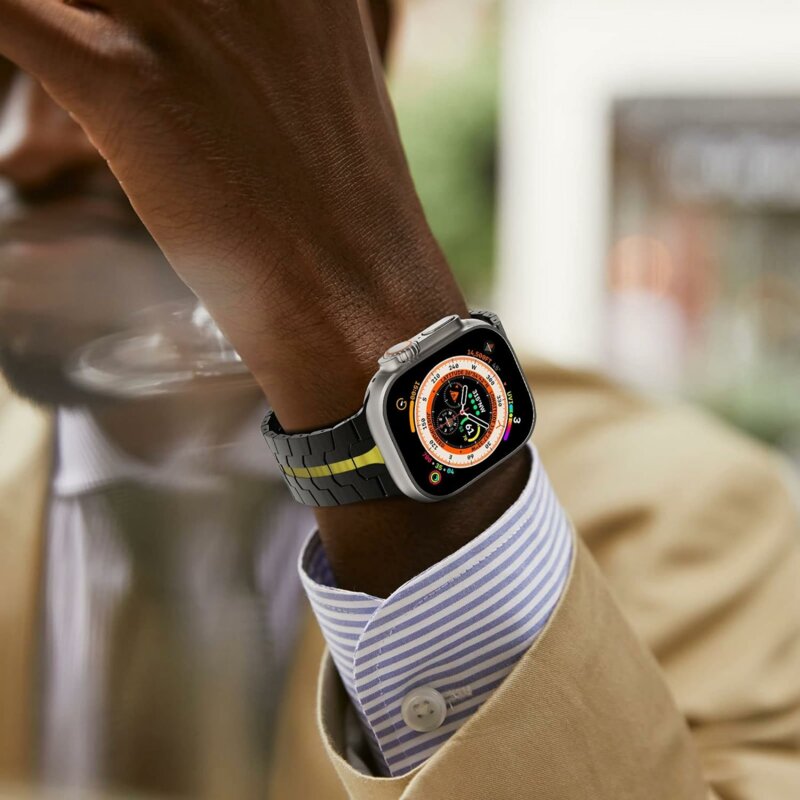 Curea Apple Watch 10 46mm Techsuit, fumuriu, W063