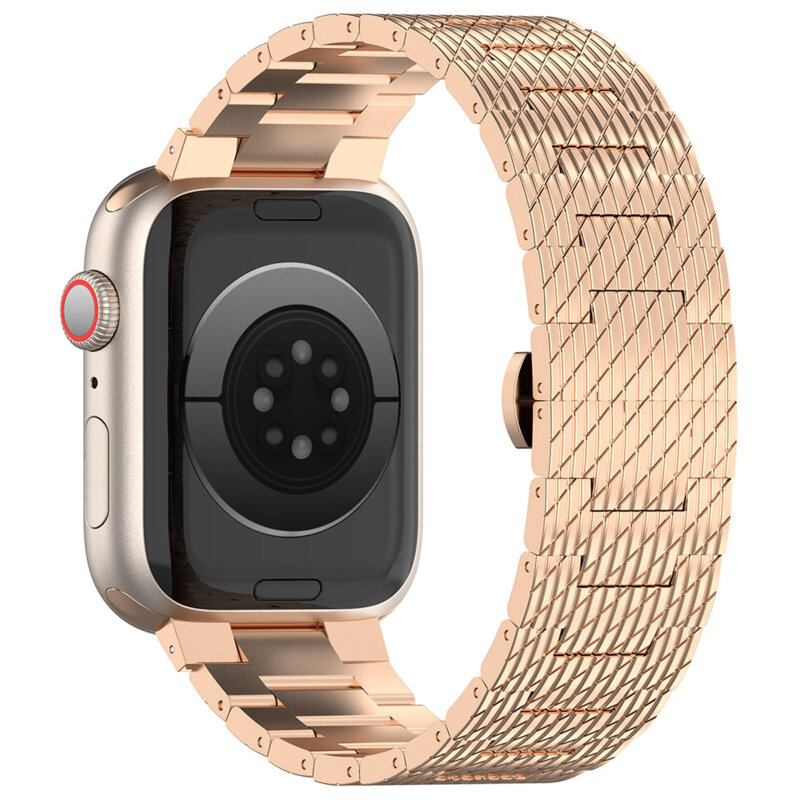 Curea premium Apple Watch 10 46mm Techsuit, roz, W052