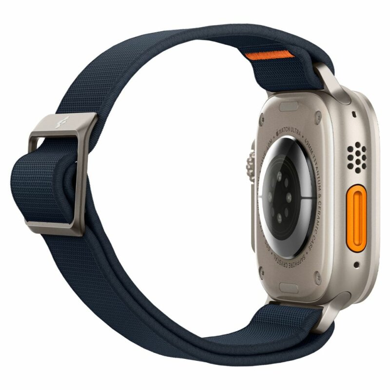 Curea Apple Watch 10 46mm Spigen Fit Lite Ultra, bleumarin