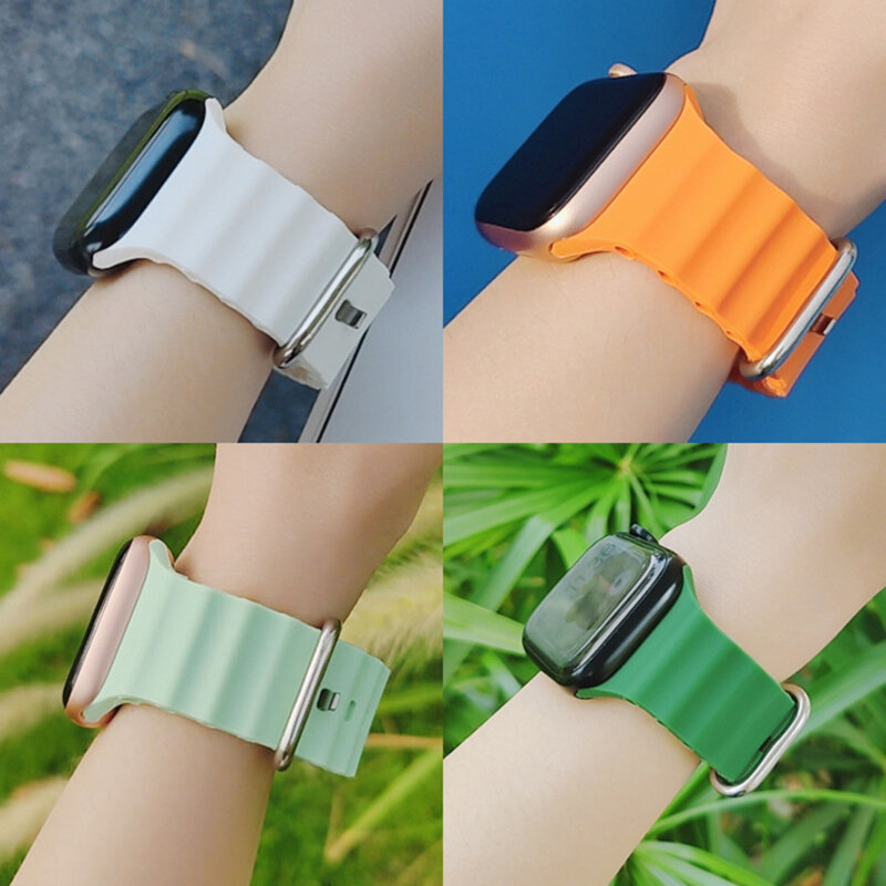 Curea Apple Watch 10 46mm Techsuit, verde, W038