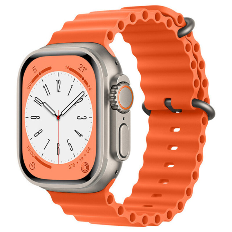 Curea Apple Watch 10 46mm Techsuit, portocaliu, W038