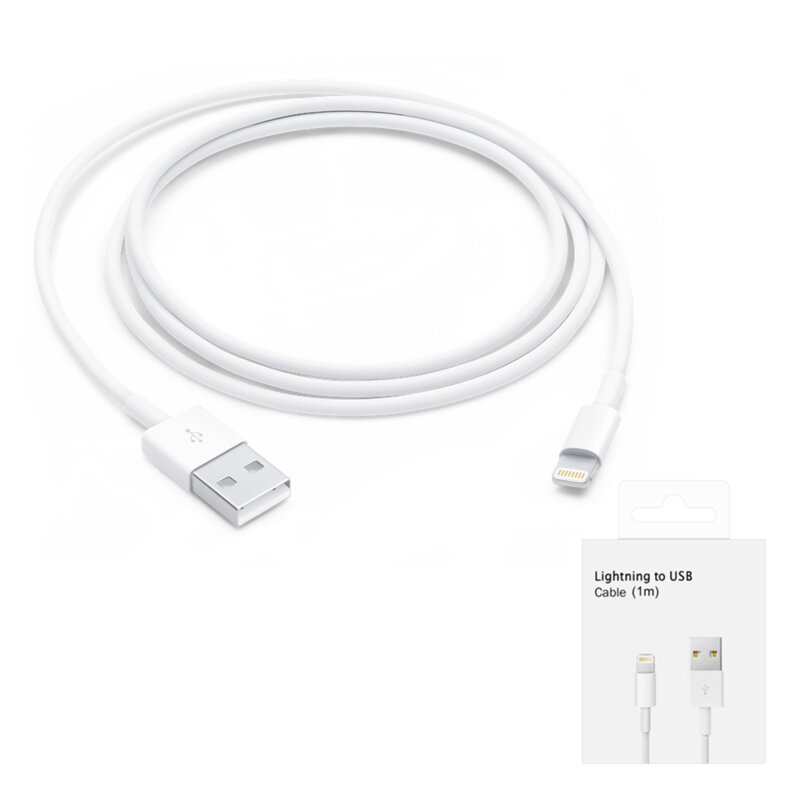 Cablu de date Apple iPhone A1480 USB la Lightning, 1m, MXLY2ZM/A, blister