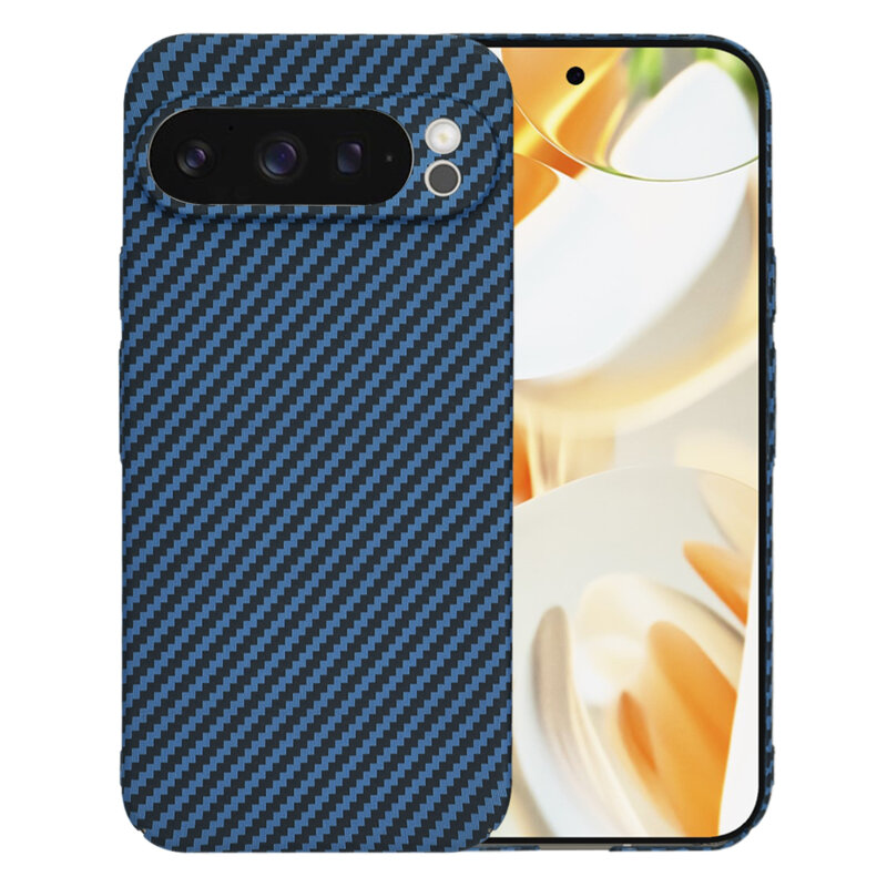 Husa Google Pixel 9 Pro Techsuit Carbonite FiberShell, cyan
