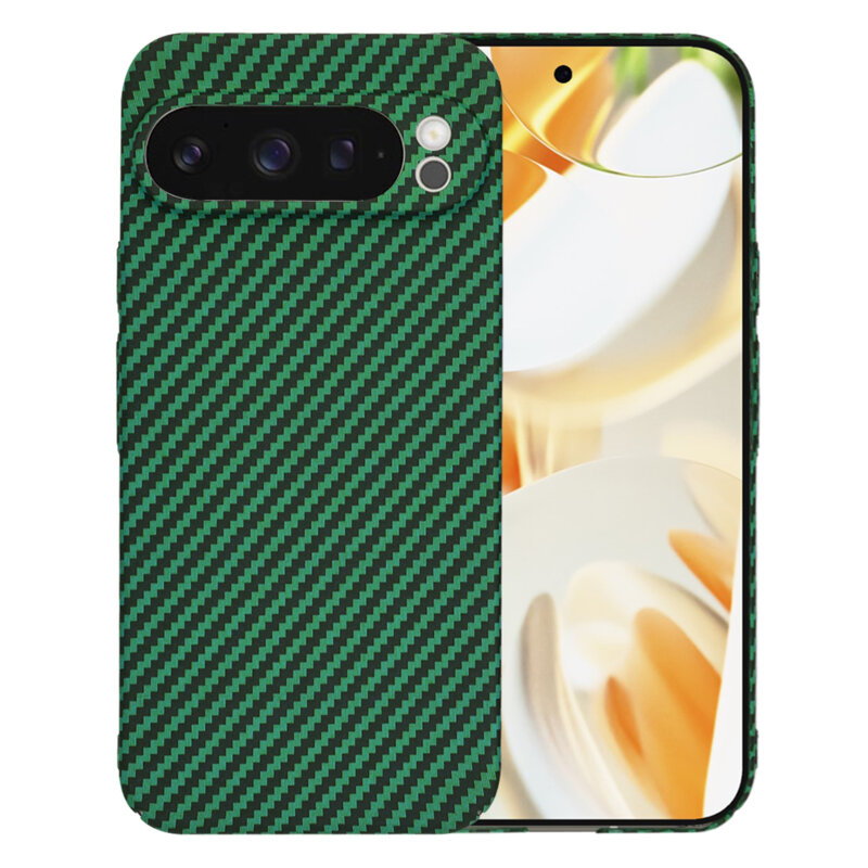 Husa Google Pixel 9 Pro Techsuit Carbonite FiberShell, verde
