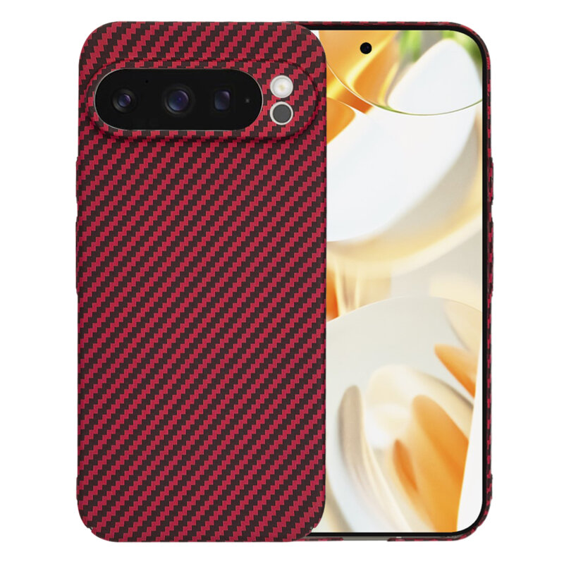 Husa Google Pixel 9 Pro Techsuit Carbonite FiberShell, rosu