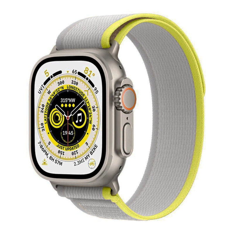 Curea Apple Watch 10 42mm Techsuit, Yellow / Gray, W039