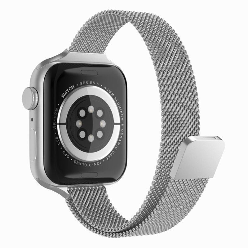 Curea Apple Watch 10 42mm Techsuit, argintiu, W034