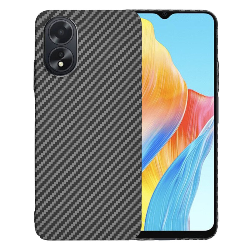 Husa Oppo A18 Techsuit Carbonite FiberShell, negru