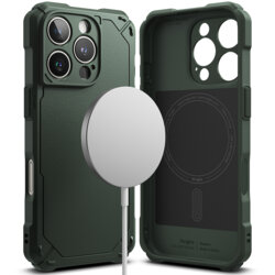 Husa iPhone 16 Pro Ringke Rugged Gear MagSafe, verde