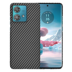 Husa Motorola Edge 40 Neo Techsuit Carbonite FiberShell, negru