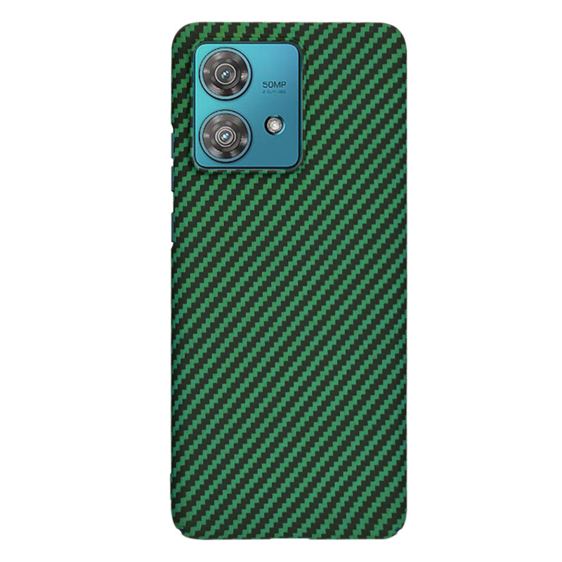 Husa Motorola Edge 40 Neo Techsuit Carbonite FiberShell, verde