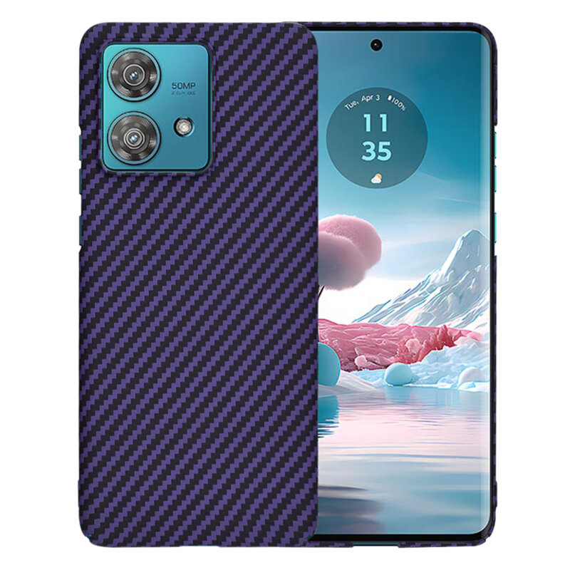 Husa Motorola Edge 40 Neo Techsuit Carbonite FiberShell, mov