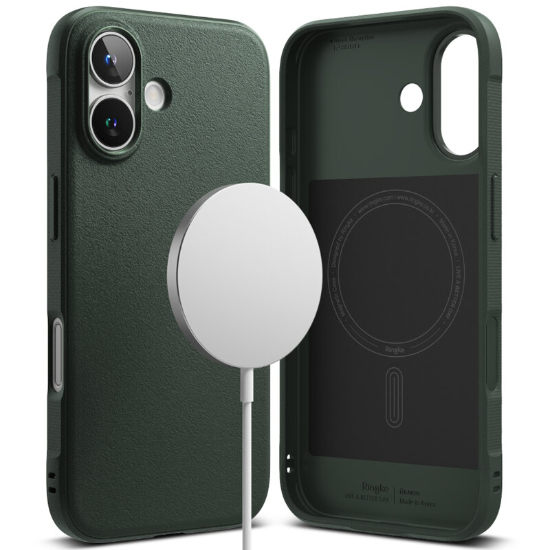 Husa iPhone 16 Plus Ringke Onyx MagSafe, verde