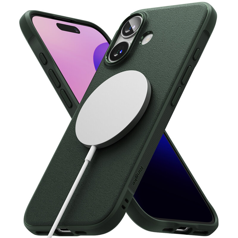 Husa iPhone 16 Plus Ringke Onyx MagSafe, verde