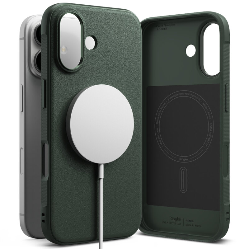 Husa iPhone 16 Plus Ringke Onyx MagSafe, verde