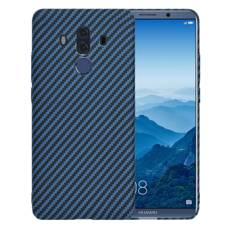 Husa Huawei Mate 10 Pro Techsuit Carbonite FiberShell, cyan
