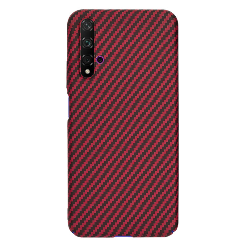 Husa Huawei Nova 5T Techsuit Carbonite FiberShell, rosu