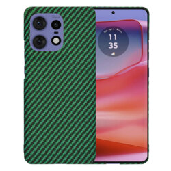 Husa Motorola Edge 50 Pro Techsuit Carbonite FiberShell, verde