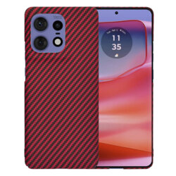 Husa Motorola Edge 50 Pro Techsuit Carbonite FiberShell, rosu