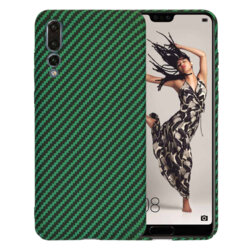 Husa Huawei P20 Pro Techsuit Carbonite FiberShell, verde