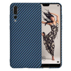 Husa Huawei P20 Pro Techsuit Carbonite FiberShell, cyan