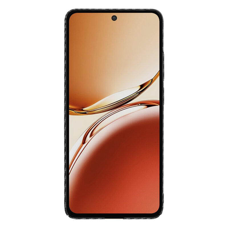 Husa Oppo Reno12 F 4G Techsuit Carbonite FiberShell, negru