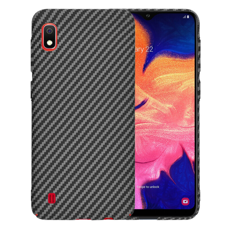 Husa Samsung Galaxy A10 Techsuit Carbonite FiberShell, negru