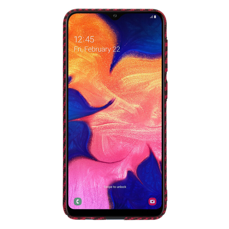 Husa Samsung Galaxy A10 Techsuit Carbonite FiberShell, rosu