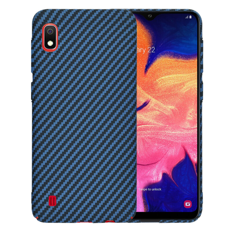 Husa Samsung Galaxy A10 Techsuit Carbonite FiberShell, cyan